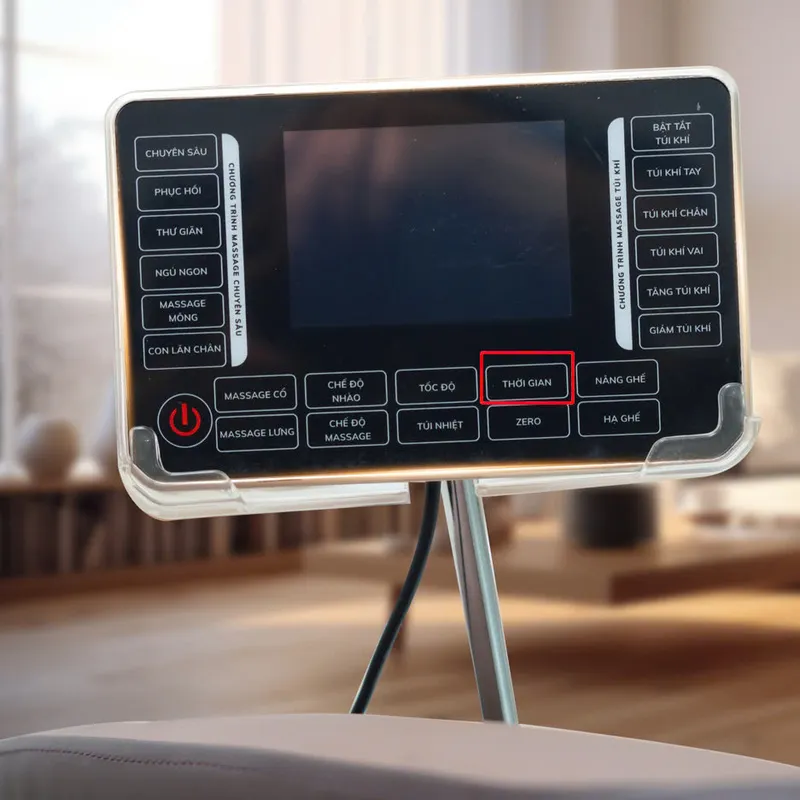 Cài đặt chế độ hẹn giờ giúp sử dụng ghế mát xa hợp lý 
