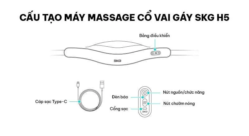 Tham khảo hướng dẫn sử dụng máy massage cổ SKG H5