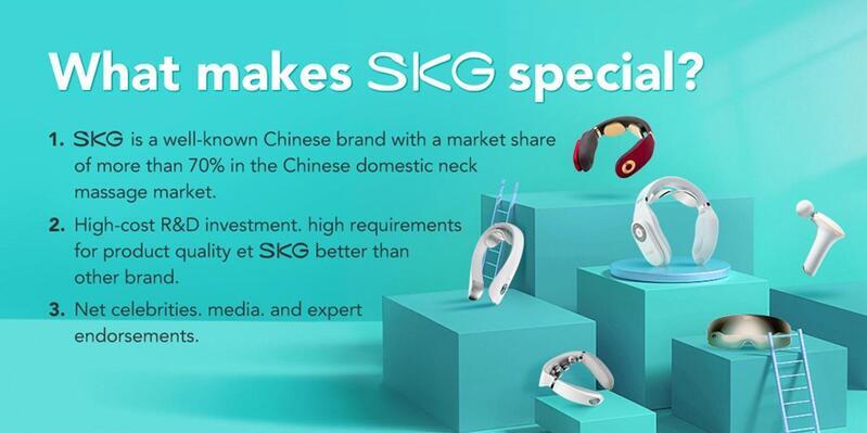 Được thành lập từ năm 2007, thương hiệu SKG là một trong những nhà sản xuất thiết bị chăm sóc sức khỏe có chỗ đứng vững chắc hàng đầu trên thị trường hiện nay