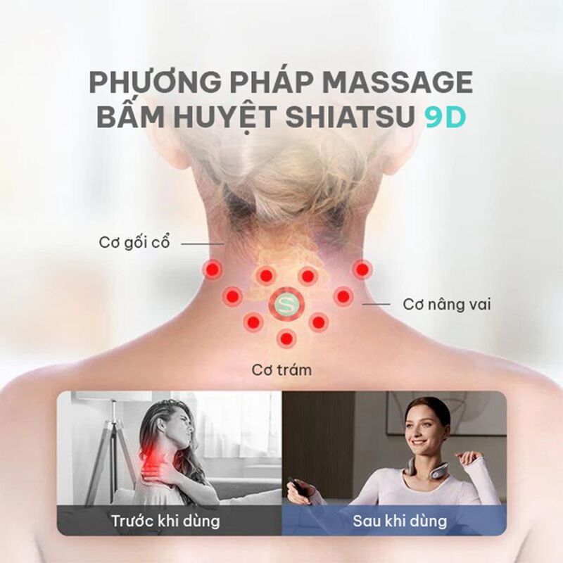 Máy massage cổ vai gáy cầm tay cho người già SKG G7 PRO-E