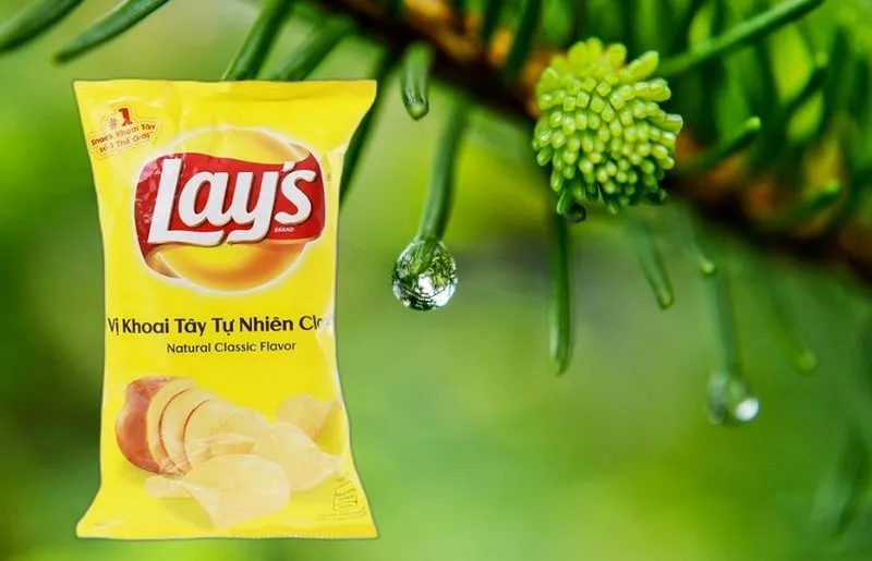 Gói snack khoai tây Lays bao nhiêu calo?