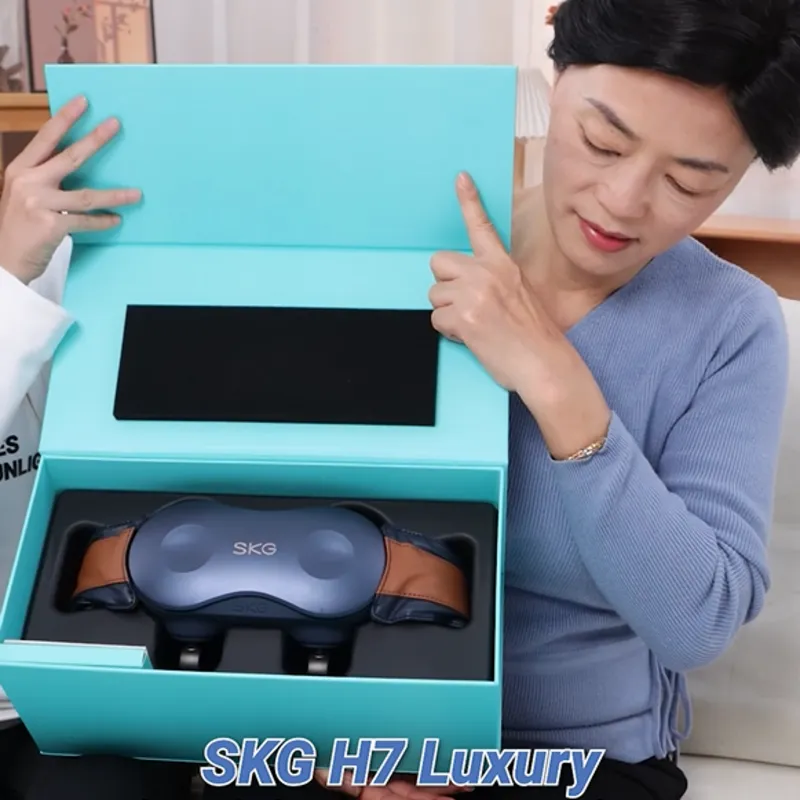 Lý do máy massage cổ vai gáy SKG H7 Luxury là quà tặng sức khỏe tuyệt vời? - Thiết kế dạng hộp quà đầy tinh tế và sang trọng 