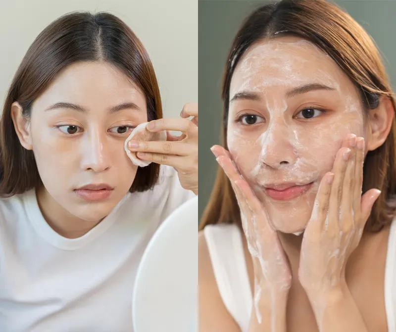  Khác biệt giữa tẩy trang và rửa mặt 