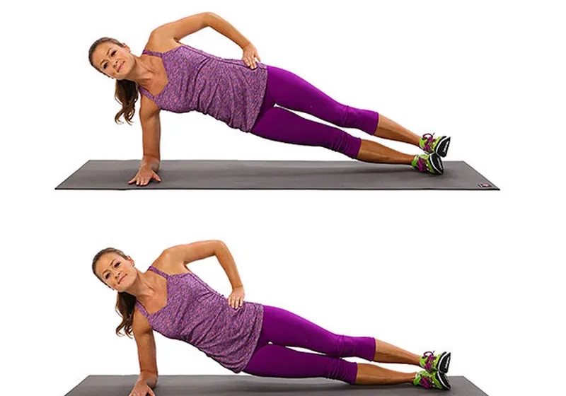 Gợi ý các bài tập cơ bụng cho nữ hiệu quả nhất - Side Plank