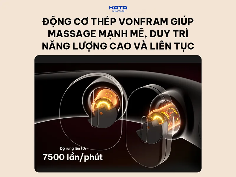 Máy massage cổ SKG K5-3 sở hữu 4 động cơ thép Vonfram