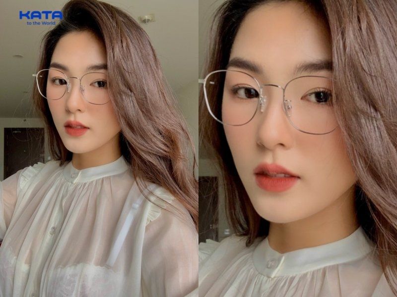 Nên chọn các gam màu sáng, màu tương phản, tông màu tự nhiên cho người đeo kính